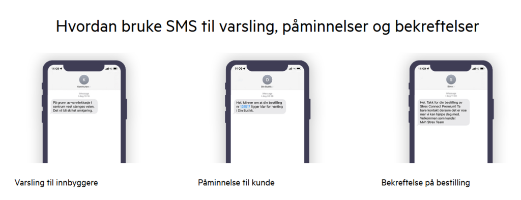 sms varsling